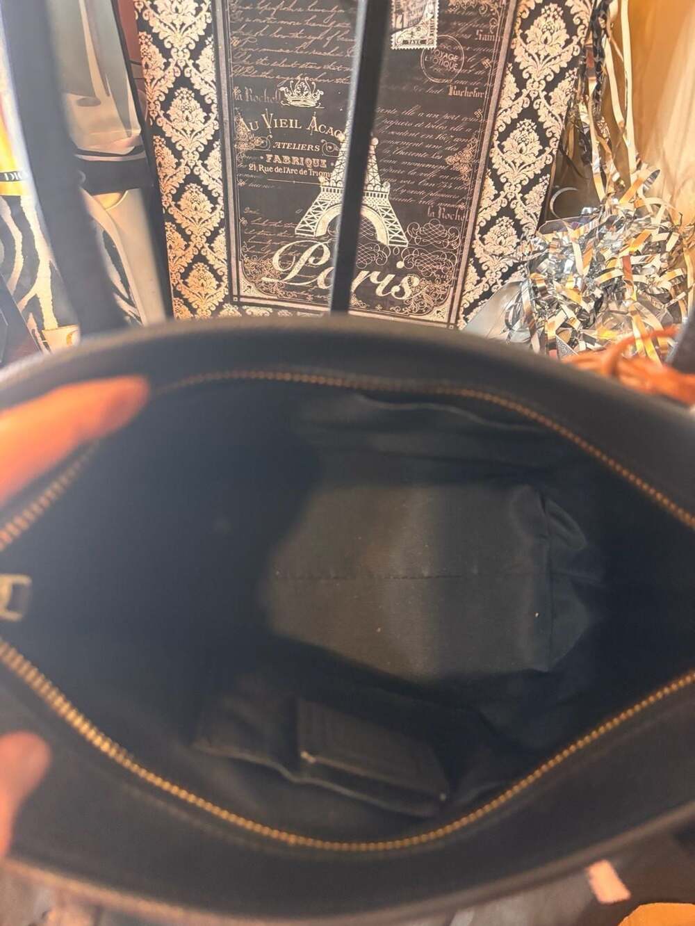 Coach Crossgrain Leather City Zip Tote Handbag Midnight Blue - Picture 3 of 8